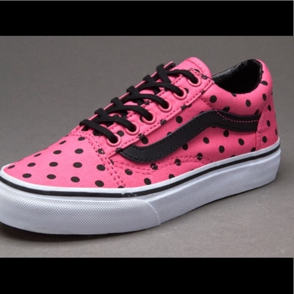 pink polka dot vans